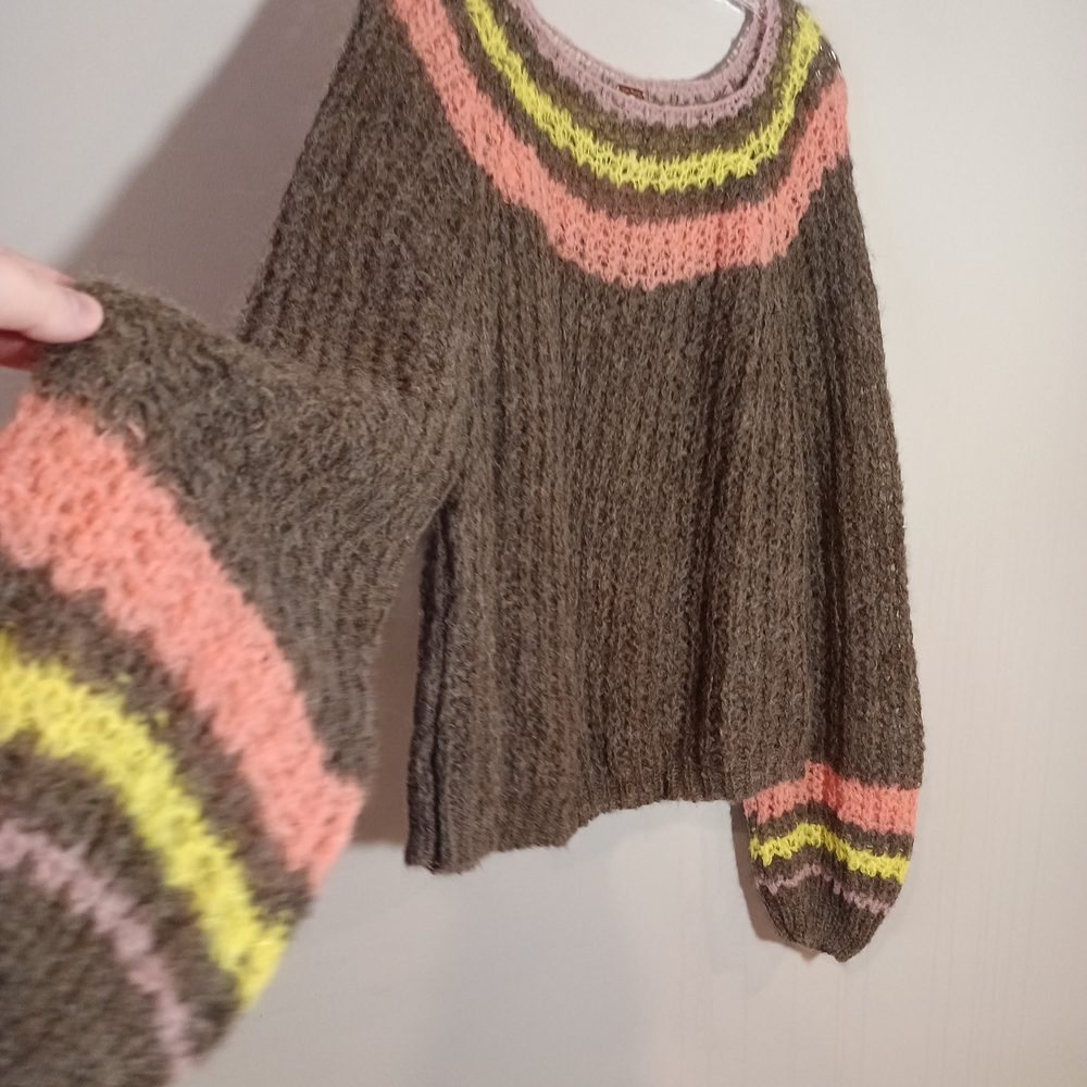 Free People Reach for the Stars Sweater Size M Alpca Blend - Picture 5 of 7